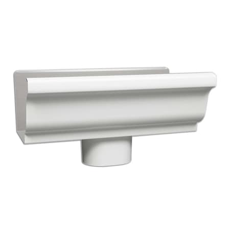 Amerimax Home Products Amerimax 5.5 in. W X 10.5 in. L White Aluminum K End w/Drop 27080
